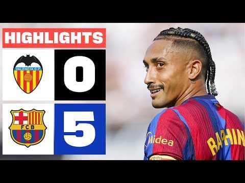 VALENCIA CF 0 - 5 FC BARCELONA | RESUMEN LALIGA EA SPORTS