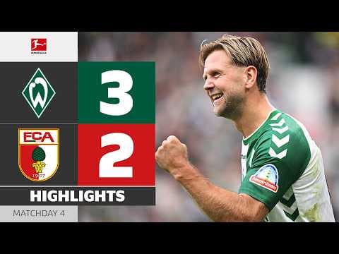 Füllkrug & The Late Turnaround! | WERDER BREMEN - FC AUGSBURG | Highlights | Matchday 4 – Bundesliga