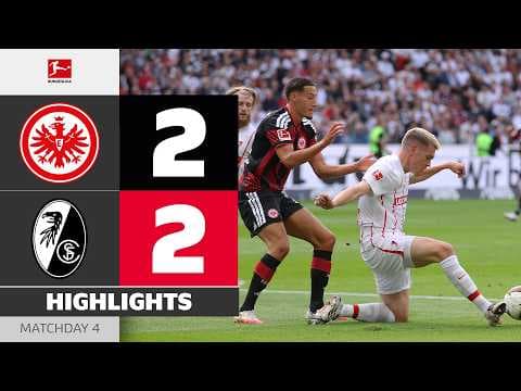 Ebnoutalib Scores Again! | EINTRACHT FRANKFURT - SC FREIBURG | Highlights | Matchday 4 – Bundesliga